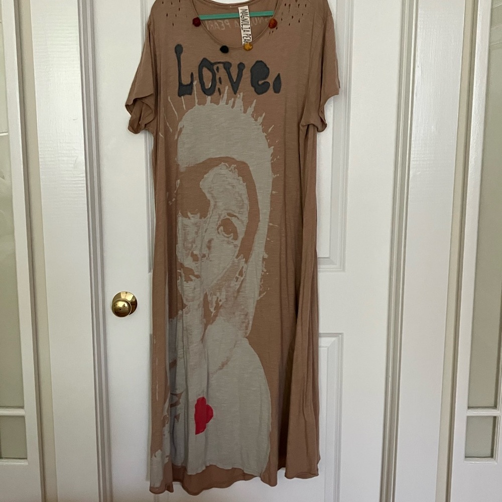 Magnolia Pearl Massabielle tee shirt maxi with Love & Pom Poms